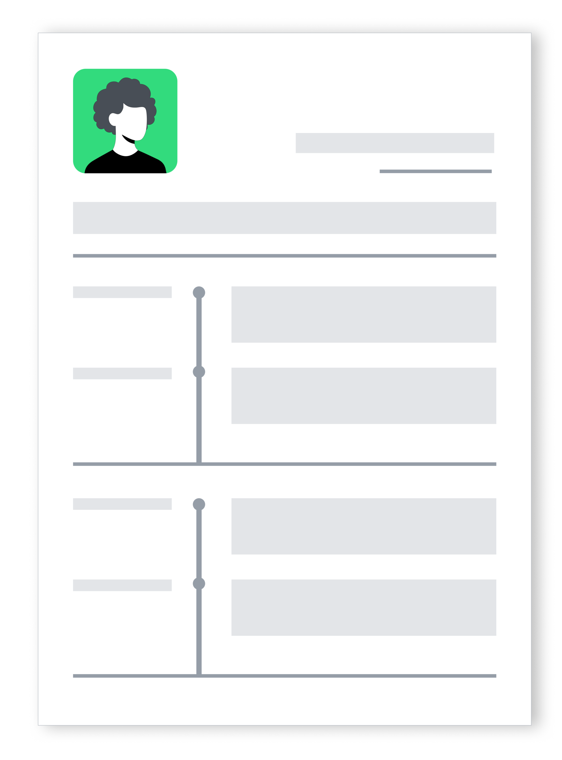 Platzierung des Bewerbungsfotos im Lebenslauf