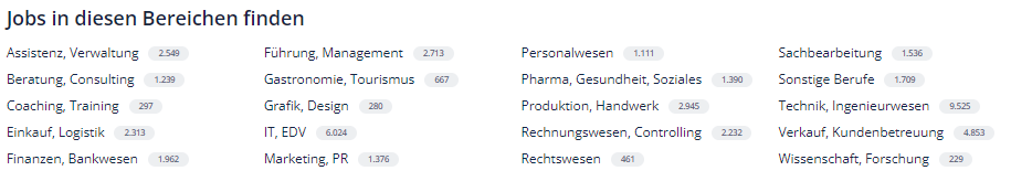 Berufsfelder