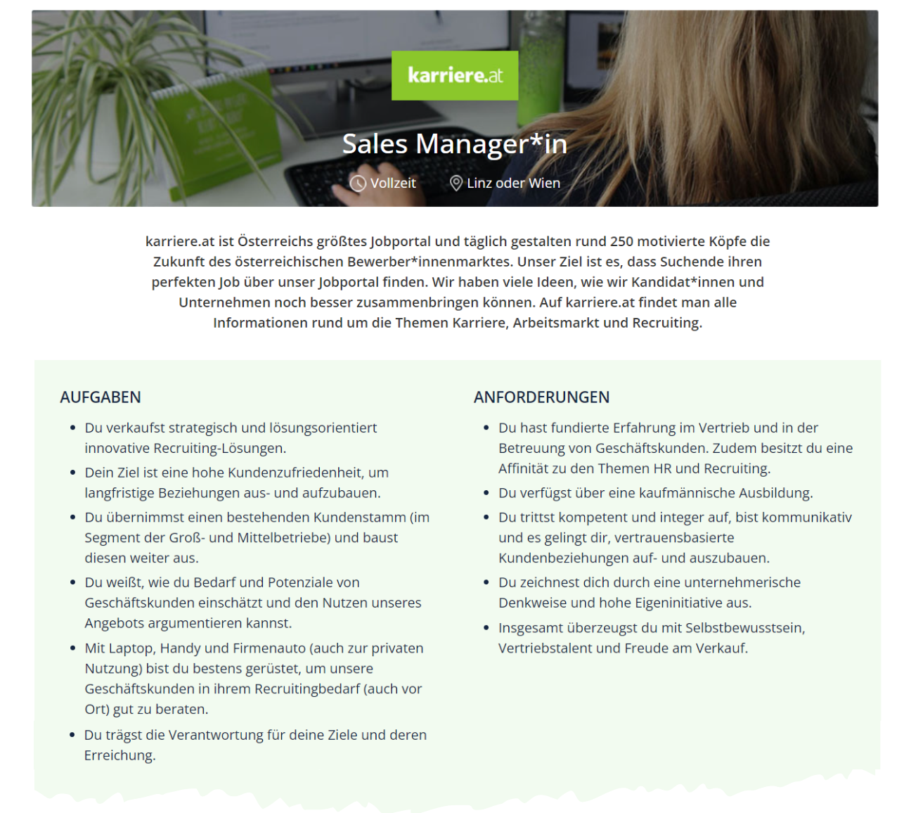 Sales Manager*in Sales Manager*in