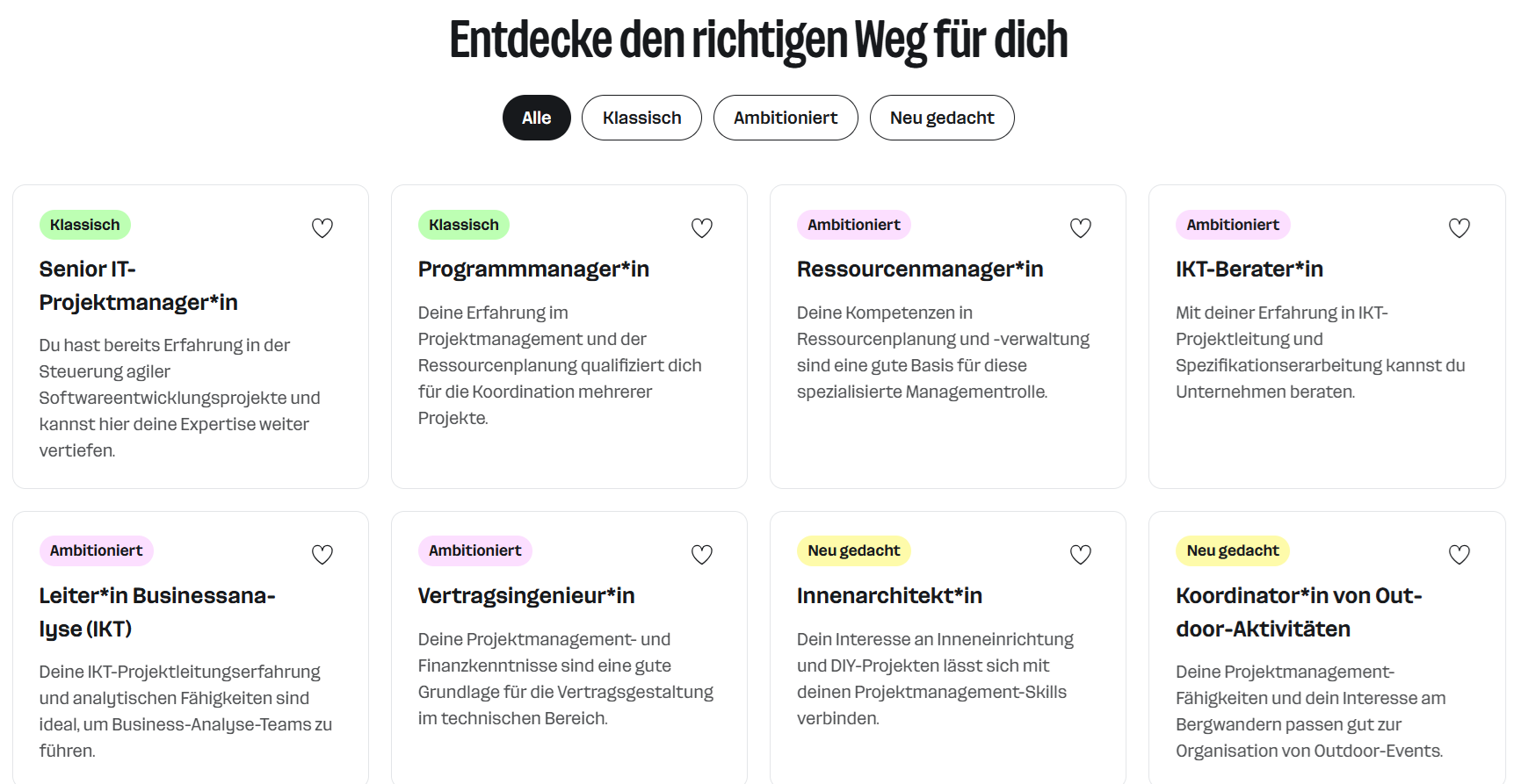 Entdecke den richtigen Weg für dich