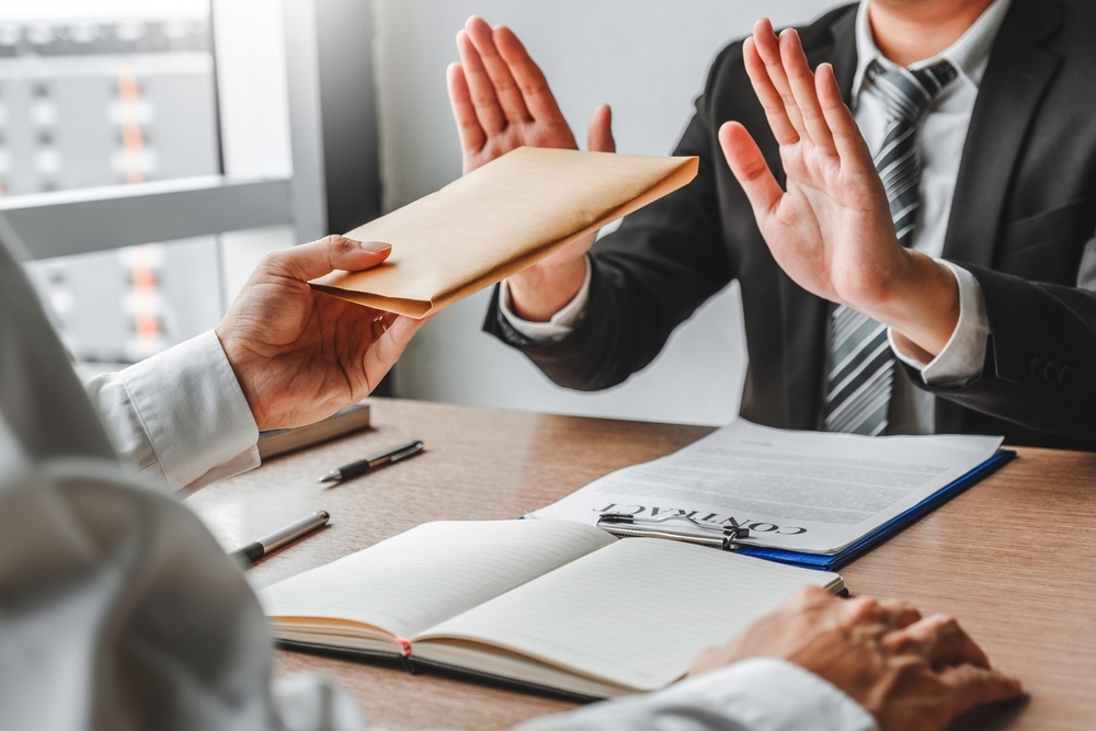 Arbeitnehmer ist gegen Korruption