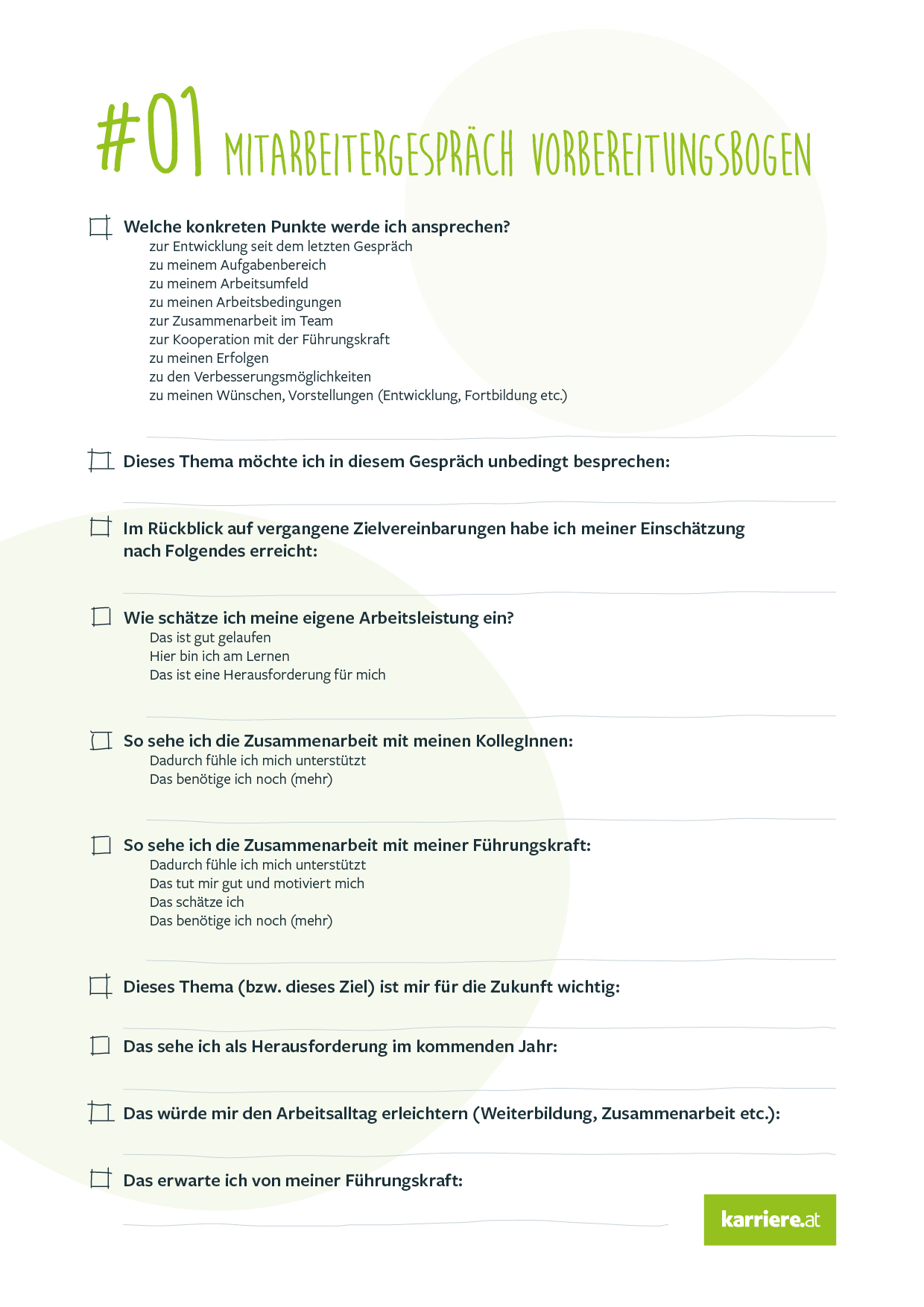 Mitarbeitergespraech Checkliste