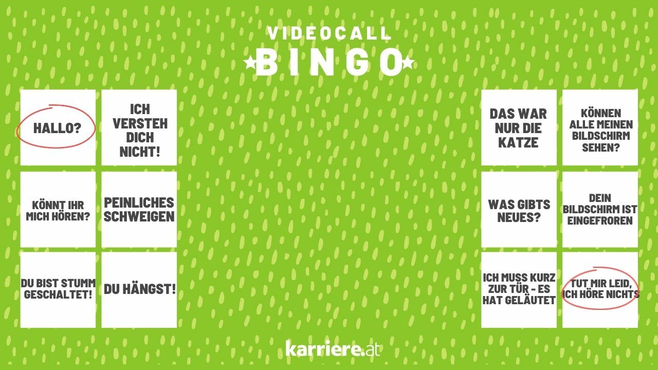 Konferenzgespräch Bingo Zoom Hintergrund