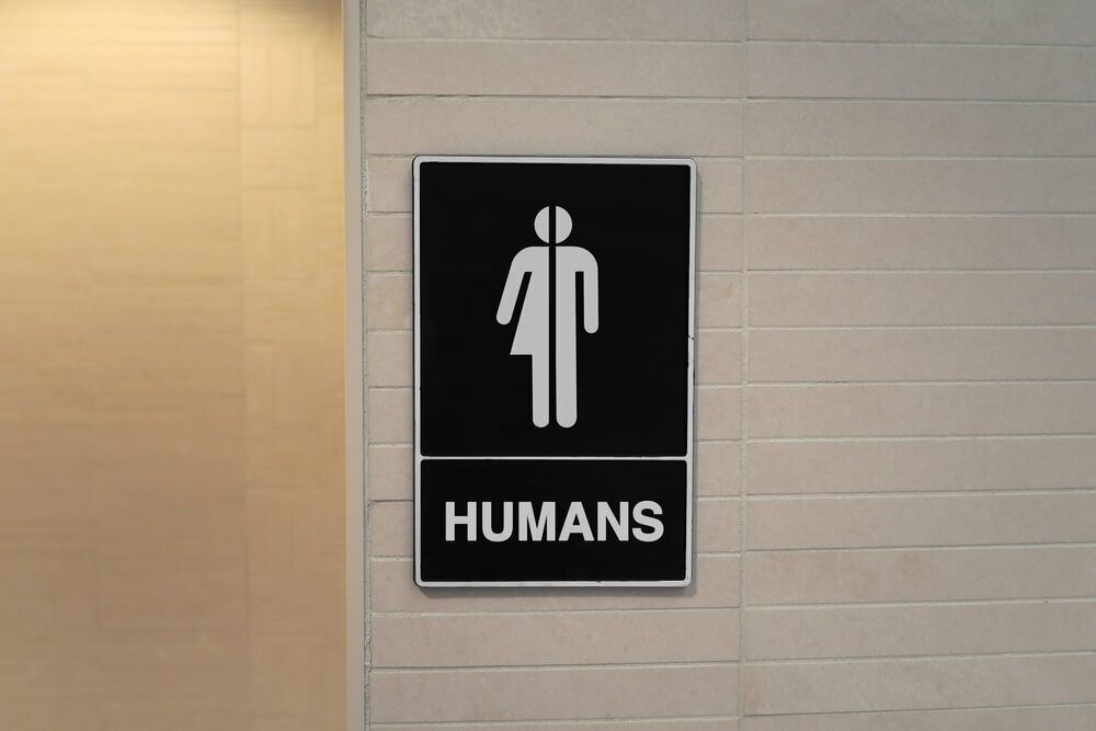 Genderneutrale toilette in unternehmen
